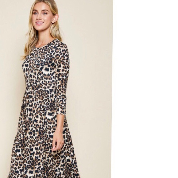 Leopard Tiered Dress - Picture 2 of 3